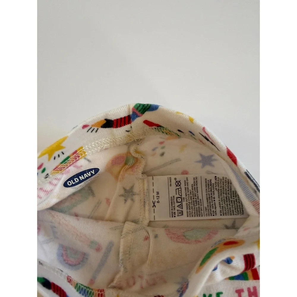 Old Navy Baby Art Supply Print Cotton PJ Pants 6-12M